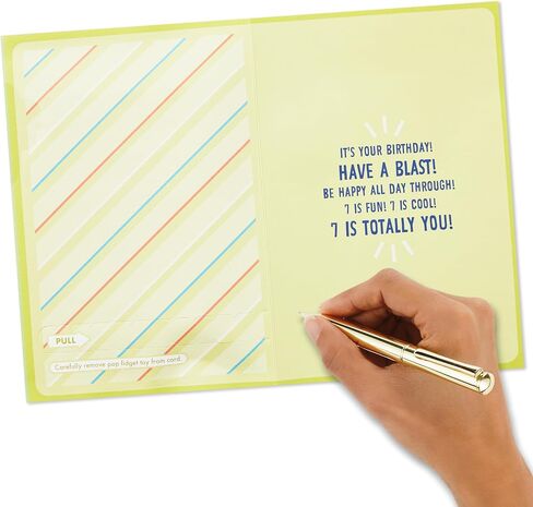 Hallmark 7th Birthday Card for Kids with Detachable Pop It! Toy in Saudi Arabia
