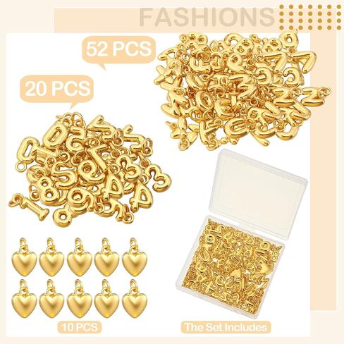 Tondiamo Gold Bubbled Charm for Jewelry Making Gold Letter Charm A- Z Alphabet Pendant Letters 3D Bubble Glitter Trendy Chunky Initial Alphabet for Women DIY Craft Bracelet Necklace in Saudi Arabia