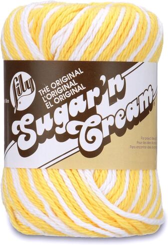 Lily Sugar 'N Cream The Original Ombre Yarn, 2oz, Gauge 4 Medium, 100% Cotton, Terra Firma - Machine Wash & Dry in Saudi Arabia
