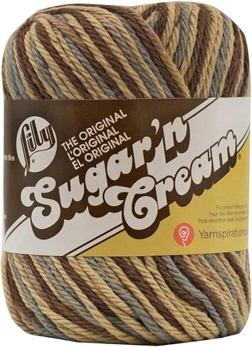 Lily Sugar 'N Cream The Original Ombre Yarn, 2oz, Gauge 4 Medium, 100% Cotton, Terra Firma - Machine Wash & Dry in Saudi Arabia