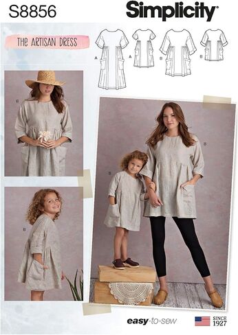 Simplicity Pattern S8856 Dress and Misses 'Dress and Tunic ، A (3-8/XS-XL) in Saudi Arabia