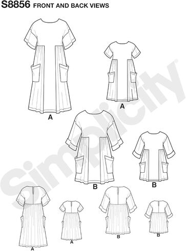 Simplicity Pattern S8856 Dress and Misses 'Dress and Tunic ، A (3-8/XS-XL) in Saudi Arabia
