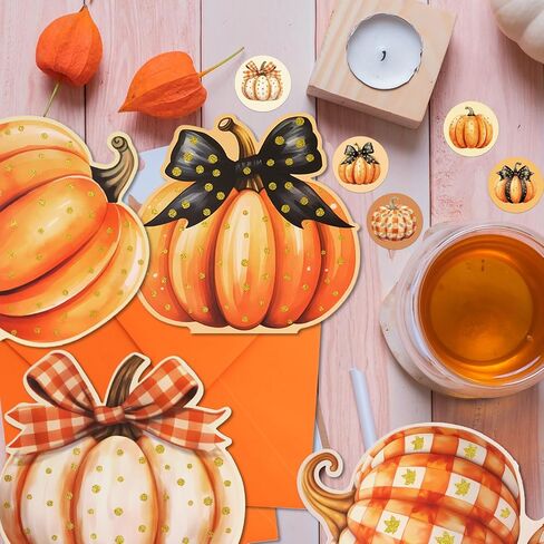 ceiba tree Fall Pumpkin Greeting Cards Glitter Pumpkin Shaped Thank You Cards with Envelopes Autumn Halloween Thanksgiving Blank Notecard Bulk in Saudi Arabia