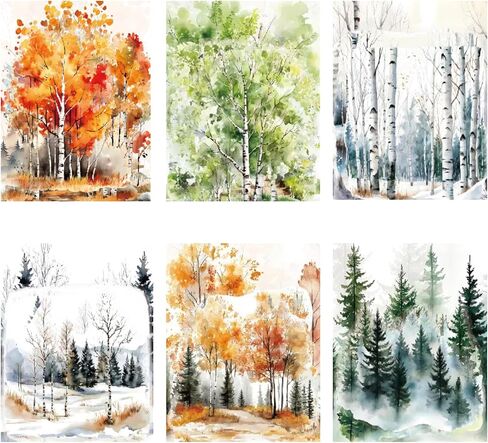 120 Pieces Botanical Tree-Themed PET Sticker, Pine Tree Forest Scenery Stickers for Scrapbooking, Journaling, Creative Journal Supplies, and DIY Crafts in Saudi Arabia