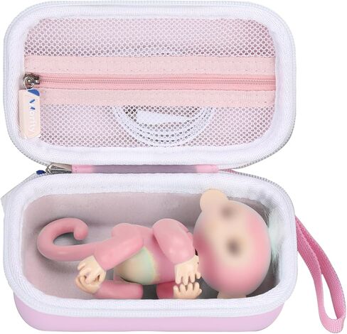 Case for Fingerlings Monkey Toy 2023 NEW Interactive Baby Monkey Reacts to Touch (Case Only) (Pink) in Kuwait