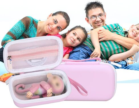 Case for Fingerlings Monkey Toy 2023 NEW Interactive Baby Monkey Reacts to Touch (Case Only) (Pink) in Kuwait