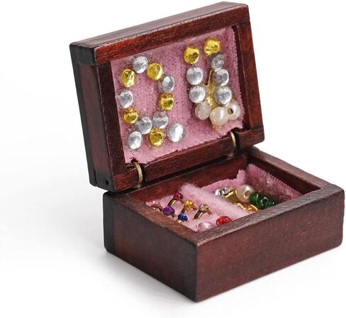 Odoria 1/12 Miniature Jewelry Box Box Dollhouse Decoration Assories ، B. in Saudi Arabia