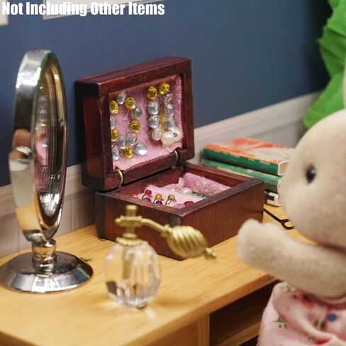 Odoria 1/12 Miniature Jewelry Box Box Dollhouse Decoration Assories ، B. in Saudi Arabia
