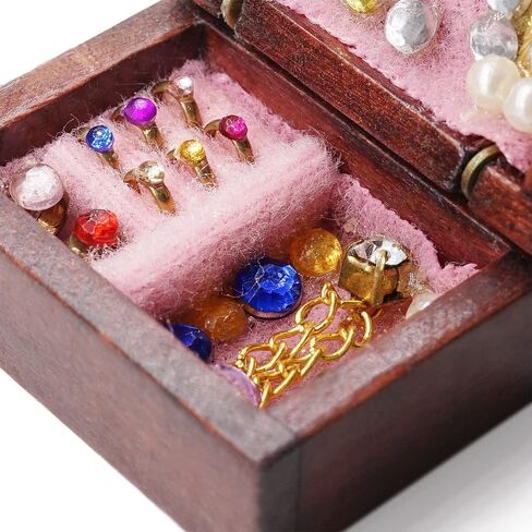 Odoria 1/12 Miniature Jewelry Box Box Dollhouse Decoration Assories ، B. in Saudi Arabia