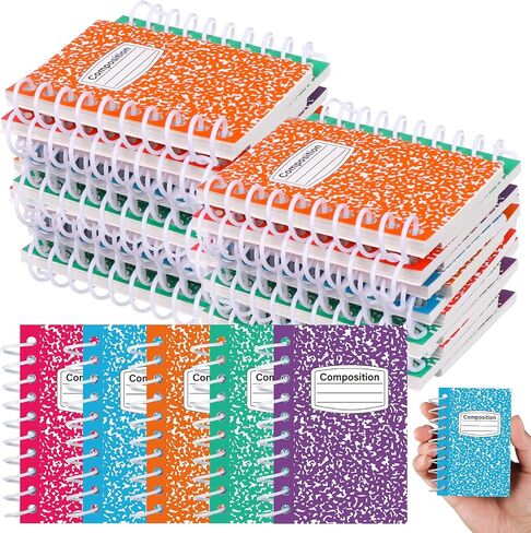 40 Pack Mini Spiral Composition Notebooks Bulk 3. 5 x 2. 5 Inches Pocket Notepad Small Notebook Marble Small Pocket Notebooks With Lined Pages Memo Pads for Outdoor Home Office College School in Kuwait