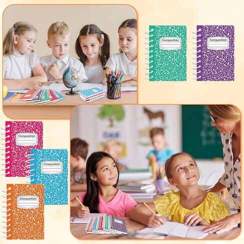 40 Pack Mini Spiral Composition Notebooks Bulk 3. 5 x 2. 5 Inches Pocket Notepad Small Notebook Marble Small Pocket Notebooks With Lined Pages Memo Pads for Outdoor Home Office College School in Kuwait