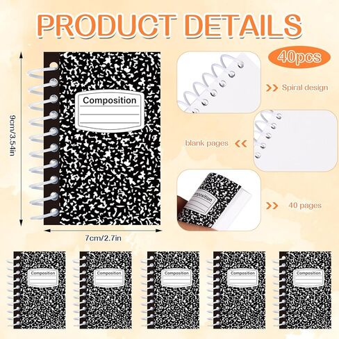 40 حزمة Mini Composition Notebocorts bulk 3. 5 × 2. in Kuwait
