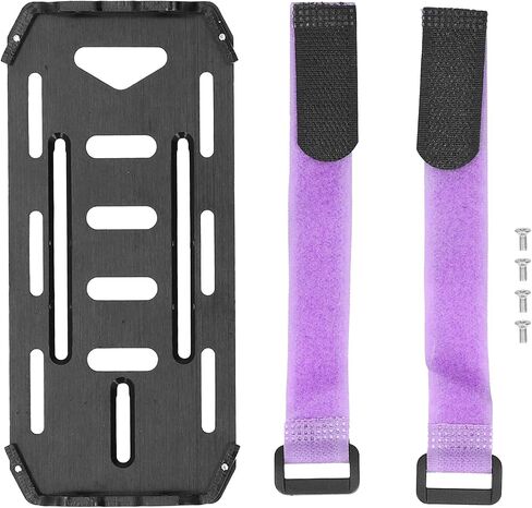 RC Battery Mount, 1/10 Aluminum Alloy Battery Mount with Fixing Strap Screws Compatible for Axial SCX10 90046/90047/D90 in Saudi Arabia