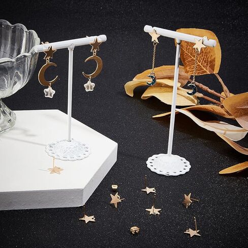Beebeecraft 1 Box 20PCS Star Stud Encring Encerings 18K Gold Plated Five Stars Post Post with Hole for Jewelry Making Supplies DIY Craft in Saudi Arabia