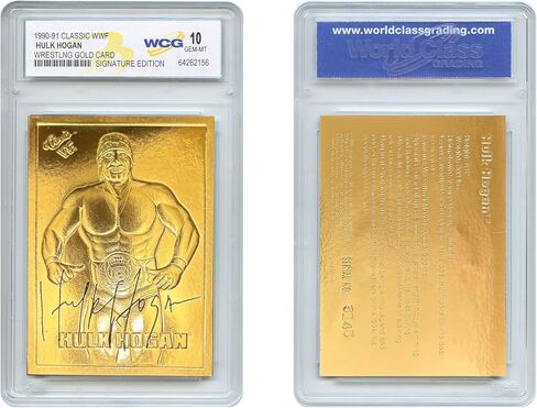 1990-91 Classic Hulk Hogan Wrestling Gold Card - Graded GEM-Mint 10 in Saudi Arabia
