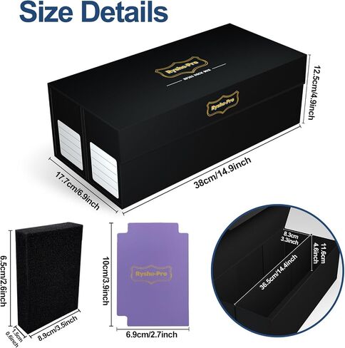 Trading Card Storage Box with Magnetic Closure for 2400+ Sleeveless, Sports Card Case with 7 Dividers & 2 Foam Stoppers, Bulk Card Deck Box for MTG, PTCG, TCG, Game Cards in Saudi Arabia