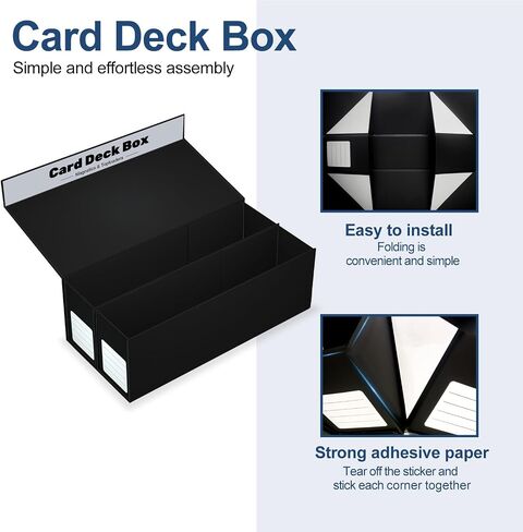 Trading Card Storage Box with Magnetic Closure for 2400+ Sleeveless, Sports Card Case with 7 Dividers & 2 Foam Stoppers, Bulk Card Deck Box for MTG, PTCG, TCG, Game Cards in Saudi Arabia