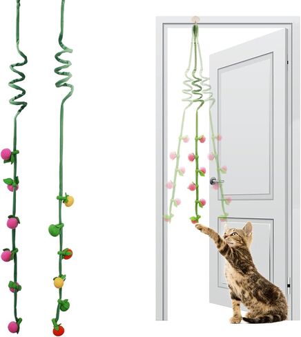 شنقا لعبة Cat Catnip Ball Toys 3 PCs مع جرس ، وقطط قطط تفاعلي قابلة للسحب من ألعاب القطة الداخلية المطاردة المطاردة التحفيز البدني in Kuwait