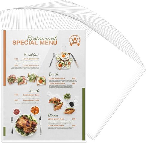 Molain 36 Pack Document Toploaders, 8.5 x 11 Inch Document Topload Holders Menu Covers Crystal Clear Documents Top loaders, Hard Plastic Page Sheet Protectors for Photos, Prints, Birth Certificate in Saudi Arabia