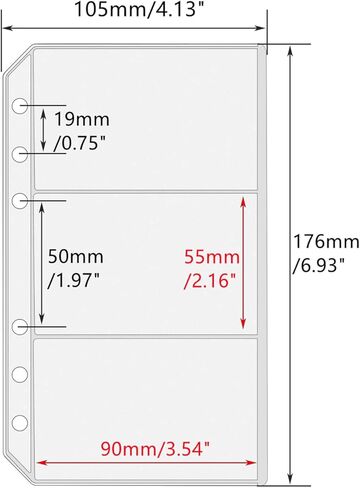 Mogoostry 12pcs A5 Binder 4-Pinder Binder Slives Frosted PVC Sheet Protector أعلى in Kuwait