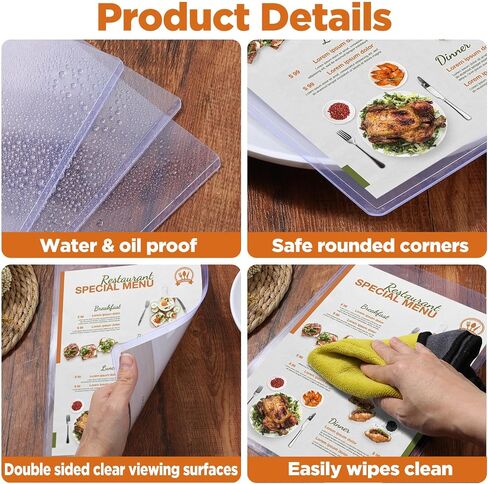 Molain 36 Pack Document Toploaders, 8.5 x 11 Inch Document Topload Holders Menu Covers Crystal Clear Documents Top loaders, Hard Plastic Page Sheet Protectors for Photos, Prints, Birth Certificate in Saudi Arabia