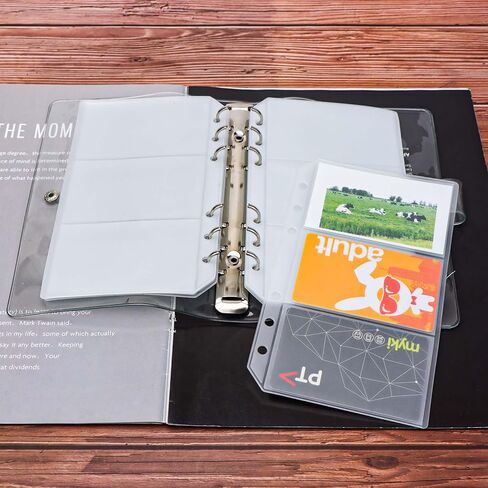 Mogoostry 12pcs A5 Binder 4-Pinder Binder Slives Frosted PVC Sheet Protector أعلى in Kuwait