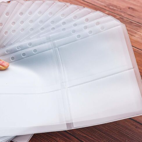 Mogoostry 12pcs A5 Binder 4-Pinder Binder Slives Frosted PVC Sheet Protector أعلى in Kuwait