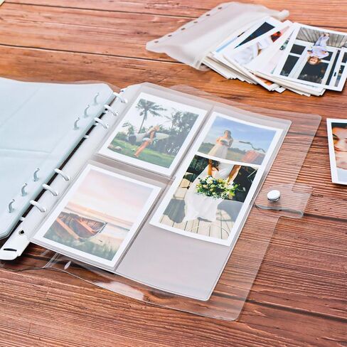 Mogoostry 12pcs A5 Binder 4-Pinder Binder Slives Frosted PVC Sheet Protector أعلى in Kuwait