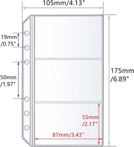 Mogoostry 12pcs A6 Binder Mobicets لتوزيعة الميزانية على الوجهين على الوجهين 3 جيب صافي الأكمام in Saudi Arabia
