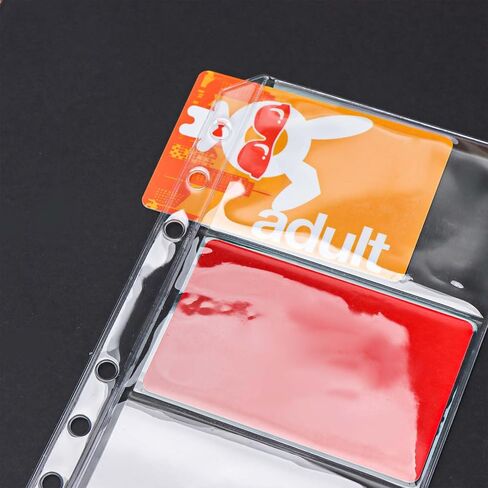 Mogoostry 12pcs A6 Binder Mobicets لتوزيعة الميزانية على الوجهين على الوجهين 3 جيب صافي الأكمام in Saudi Arabia