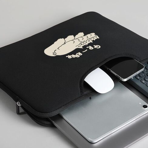 غلاف جهاز الكمبيوتر المحمول Stnine مع توضيح Cat Cute Custor Bag مع مقبض مخفي وجيوب متوافقة مع MacBook Air 13 MacBook Pro 14 HP Chromebook 14 in Kuwait