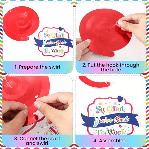 15pcs Welcome Back to Work Decorations for Office Colorful So Glad You're Back To Work Banner Hanging Swirls Balloons Pompoms for Office Work Anniversary Decor for Home, Office Party Supplies in Saudi Arabia