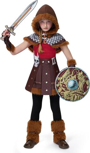 إبداعات spooktacular هالوين فتاة الفتاة Viking Dragon Trainer Assume ، ملابس عصر النهضة للأطفال in Saudi Arabia
