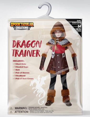إبداعات spooktacular هالوين فتاة الفتاة Viking Dragon Trainer Assume ، ملابس عصر النهضة للأطفال in Saudi Arabia