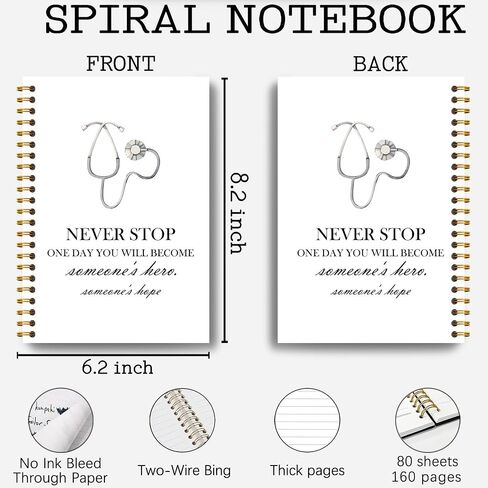 Nurse Journal Notebook, Nurse Gifts for Women Journal, Nurses Appreciation Gifts Journal, Nursing Gifts for New Grad Nurses, Things My Patients Said Hardcover Spiral Notebooks 5.5x8.3 in Saudi Arabia