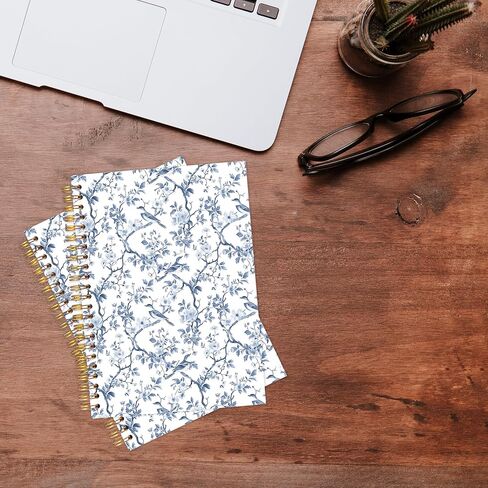 مجلة دفتر كاوت الجدة الكوبية ، دفتر دفاتر الأزهار الأزرق والأبيض للكودرانجا لأخذ الملاحظات ، مجلة كوتاجيكور زهرة ، دفتر غلاف جمالي خمر 5.5x8.3in in Kuwait