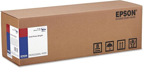 EPSON® - PREG COLD PRESS BRIGHT FINE PAPER ، 17 "× 50 قدمًا ، أبيض مشرق ، لفة - تم بيعها كلفافة واحدة - 100 ٪ من وسائط قطعة القطن بنسبة 100 ٪ مع لمسة خفية مشرقة. in Saudi Arabia