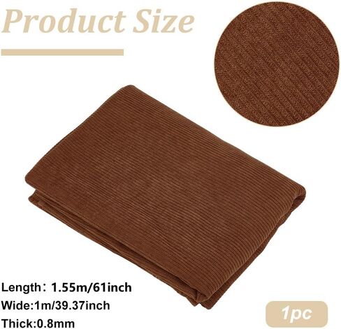 النسيج Benecreat corduroy ، 39x61 بوصة DIY الخياطة الحرف مواد مواد سروال الولادة النسيج للخياطة معطف القميص لبس السراويل أريكة ديي ، داكن الزيتون الأخضر in Saudi Arabia