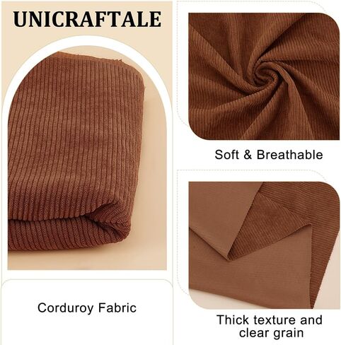 النسيج Benecreat corduroy ، 39x61 بوصة DIY الخياطة الحرف مواد مواد سروال الولادة النسيج للخياطة معطف القميص لبس السراويل أريكة ديي ، داكن الزيتون الأخضر in Saudi Arabia