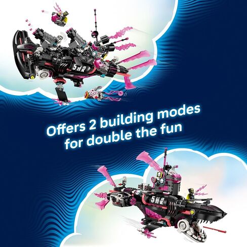 LEGO DREAMZzz Nightmare Shark Submarine Building Toy for Kids - Pretend Play Set & Figures for Boys & Girls, Ages 9+ - Rebuild as a Battleship or Submarine Toy - Gift Idea for Birthdays - 71500 in Saudi Arabia