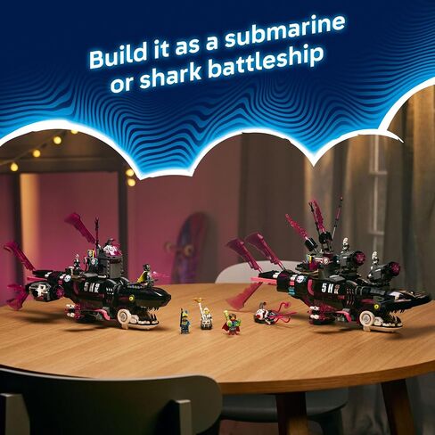 LEGO DREAMZzz Nightmare Shark Submarine Building Toy for Kids - Pretend Play Set & Figures for Boys & Girls, Ages 9+ - Rebuild as a Battleship or Submarine Toy - Gift Idea for Birthdays - 71500 in Saudi Arabia