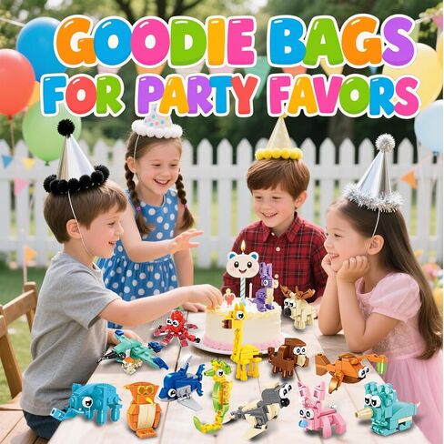 30 Pack Mini Animal Building Blocks Party Favors for Kids with 90 Models,Classroom Prizes,Birthday Gifts,Easter,Christmas,Valentine's Day Toys for Boys Girls Ages 6+ in Saudi Arabia