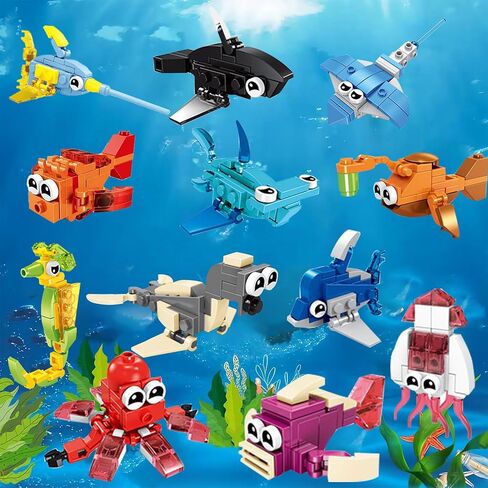30 Pack Mini Animal Building Blocks Party Favors for Kids with 90 Models,Classroom Prizes,Birthday Gifts,Easter,Christmas,Valentine's Day Toys for Boys Girls Ages 6+ in Saudi Arabia
