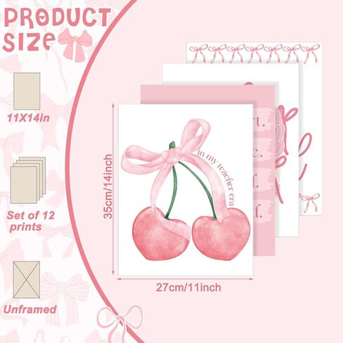 مجموعة من 12 Coquette Pink Bow Prow Growth Mindsets Posters ملصقات تحفيزية مع اقتباسات إيجابية لإلهام العقول الصغيرة لمكتب غرفة نوم Bulletin Flusts ، 11 "x14" in Saudi Arabia
