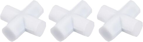 YOKIVE 3 Pcs Magnetic Stir Bar, PTFE Coated Cross Type Stirrer | Great for Lab Liquid Solution Stirring Mixing Spinning(White, 1-Inch) in Saudi Arabia