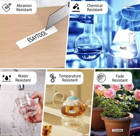 5 حزمة متوافقة مع شريط استبدال الأخ 12 مم (0.47 ")-شريط TZ مغلفة ، متوافق مع PT-D220/D210/H110/D200/D400/1280/D610BT و 100+ P-Touch نماذج (TZE-231 أسود على أبيض) in Kuwait