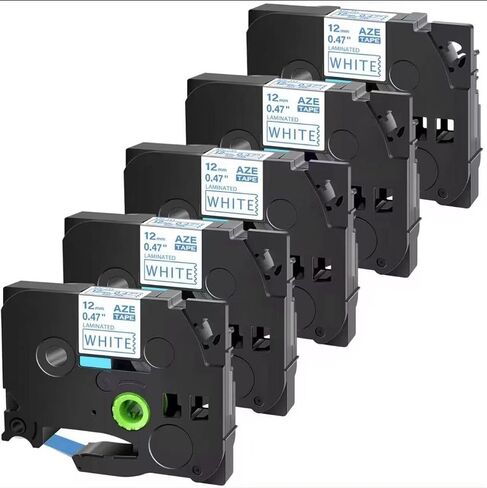 5 حزمة متوافقة مع شريط استبدال الأخ 12 مم (0.47 ")-شريط TZ مغلفة ، متوافق مع PT-D220/D210/H110/D200/D400/1280/D610BT و 100+ P-Touch نماذج (TZE-231 أسود على أبيض) in Kuwait
