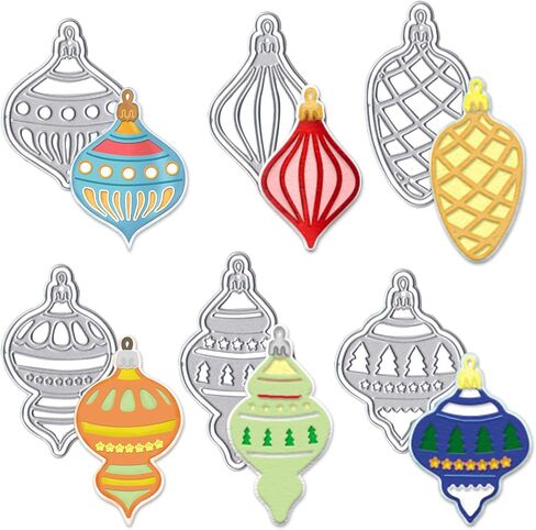 Christmas Cutting Die Xmas Christmas Ball Ornaments Die Cuts for Card Making Holiday Christmas Ball Die Cut for Decoupage DIY Scrapbooking Album Card Craft Christmas Decor Embossing Stencil in Saudi Arabia