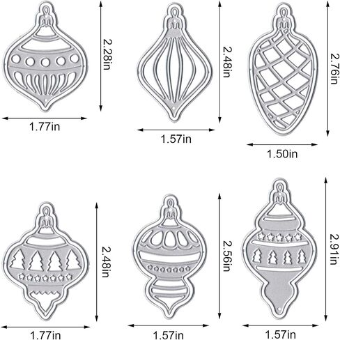 Christmas Cutting Die Xmas Christmas Ball Ornaments Die Cuts for Card Making Holiday Christmas Ball Die Cut for Decoupage DIY Scrapbooking Album Card Craft Christmas Decor Embossing Stencil in Saudi Arabia