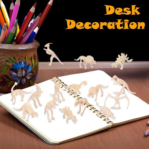 Zhanmai 60 Pieces Dinosaur Skeleton, Assorted Figures Dino Bones, Dinosaur Skeleton Toys for Science Play, Dino Sand Dig, Party Favor, Decorations and Stocking Stuffer (Elegant Style) in Saudi Arabia